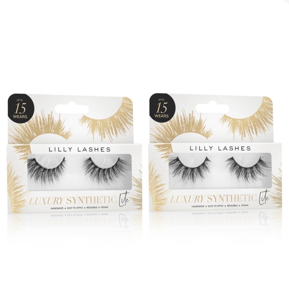 Set of 2 Lilly Lashes Luxury Synthetic Lite False Eyelashes